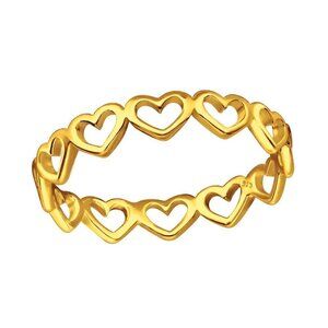 14k Gold Vermeil Simple Eternity Heart Ring